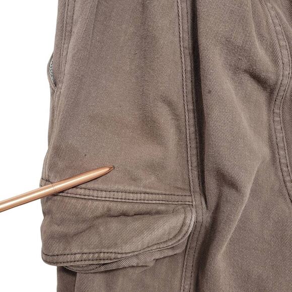 Pac Sun Elastic Waist Cargo Brown Medium 519 - Picture 5 of 14